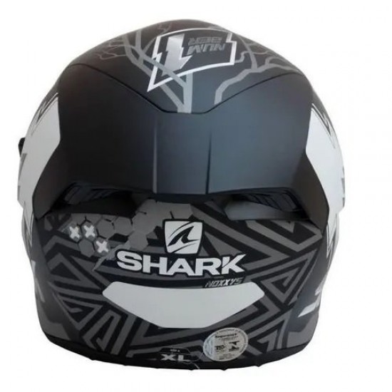 CAPACETE SHARK D-SKWAL 2 NOXXYS KAS - PRETO/CINZA/PRATA